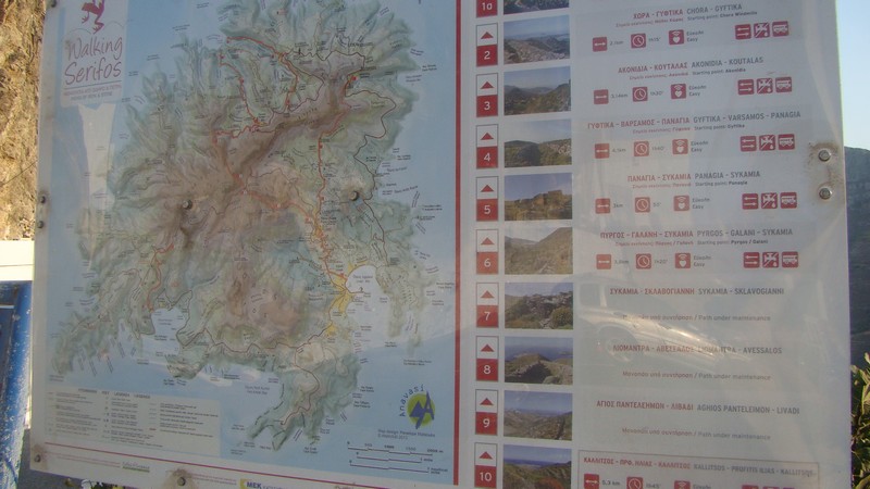 Parcours de randonnées à Serifos Island